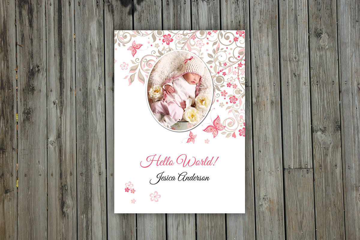 Birth Announcement Template-V09, a Card Template by Template Shop (Photo 3 of 3)