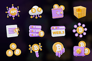 Blockchain 3D Icon Pack, an Object Graphic by Artnivora.Std (Thumbnail 4 of 4)