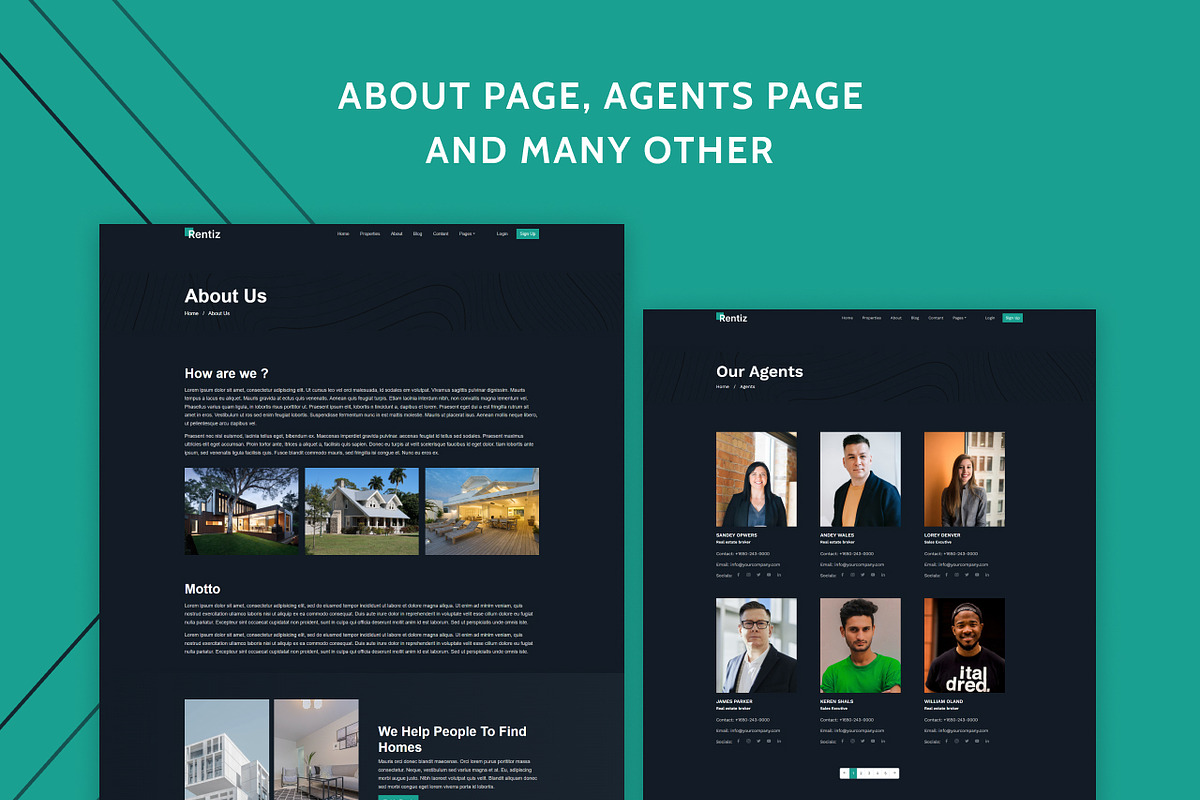 Rentiz - RealEstate Website Template, a HTML Template by TemplatesJungle (Photo 5 of 9)