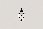 Minimalist Witch Icon, a Seasonal Illustration by Vectorium Studio (Thumbnail 1 of 3)