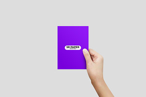 5x7 Paper In Hand Mockup