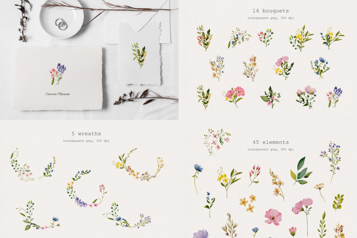 Bundle: 85% OFF Floral Watercolor, an Object Illustration by bloomscape (Photo 3 of 7)