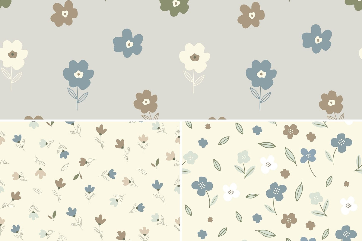 Soft Meadow Floral Pattern Pack, a Pattern Graphic by ItsReksita Pattern (Photo 4 of 14)