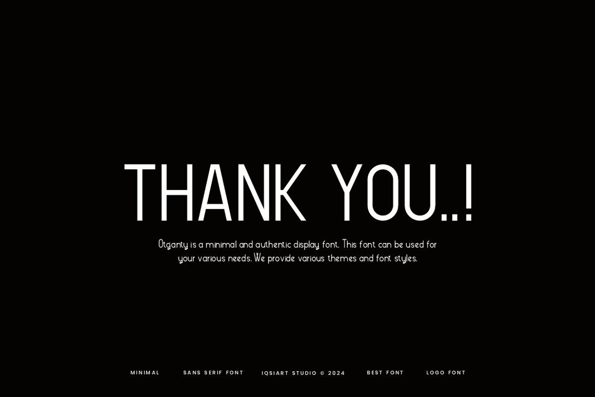 Otganty - Corporate Logo Font, a Sans Serif Font by Iqsiart Studio (Photo 6 of 7)