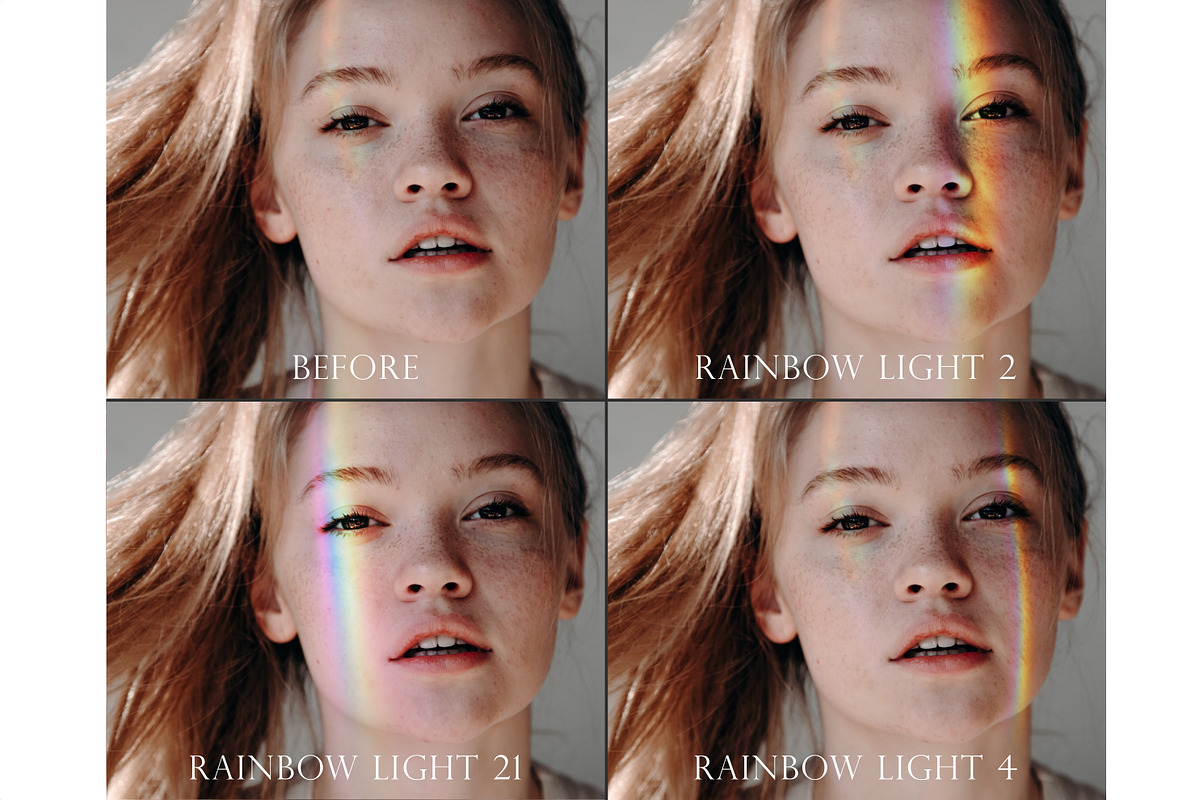 Rainbow light leak overlays, a Layer Style Add-On by Paper Farms (Photo 2 of 5)