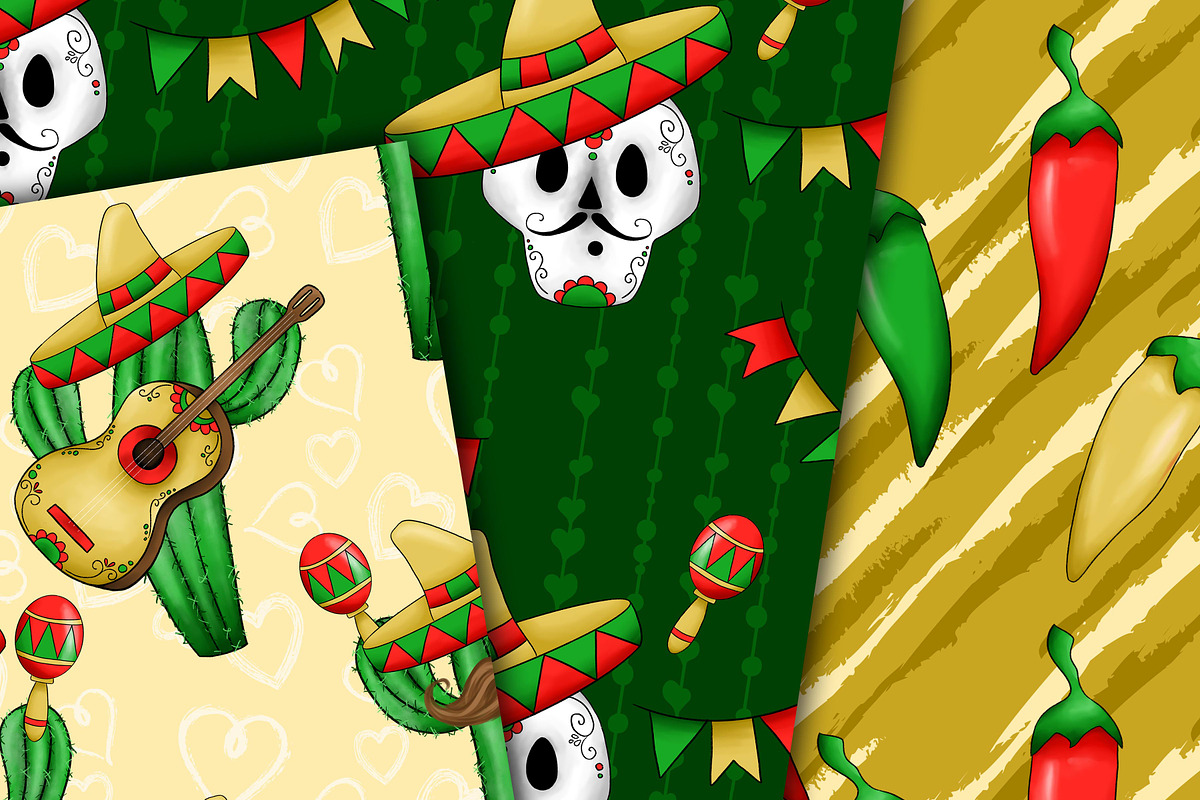 Cinco de Mayo patterns, a Pattern Graphic by DarinaDigital (Photo 2 of 6)
