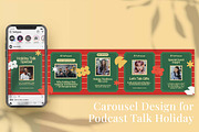 Podcast Holiday Instagram Carousel, a Social Media Template by Attype (Thumbnail 1 of 5)