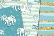 Carousel in blue, a Pattern Graphic by DarinaDigital (Thumbnail 3 of 6)