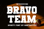 BravoTeam Sporty Font, a Sans Serif Font by RantautypeStudio (Thumbnail 1 of 13)