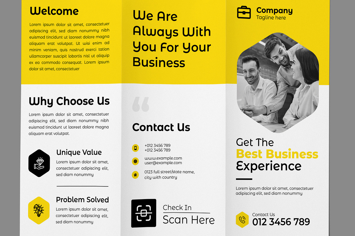 Creative Trifold Brochure Layout, a Brochure Template by MightyDesign (Photo 3 of 6)