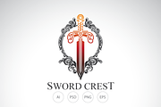 Sun Sword Crest Logo Template, a Branding & Logo Template by Heavtryq Design (Thumbnail 1 of 4)