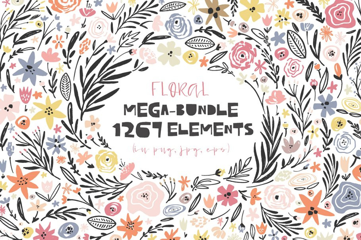 Floral bundle: 1267 elements, an Illustration by Favete Art (Photo 1 of 14)