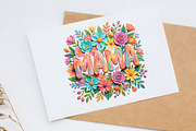 Vibrant Floral Mama PNG, a Seasonal Illustration by Canvas Craft (Thumbnail 6 of 6)