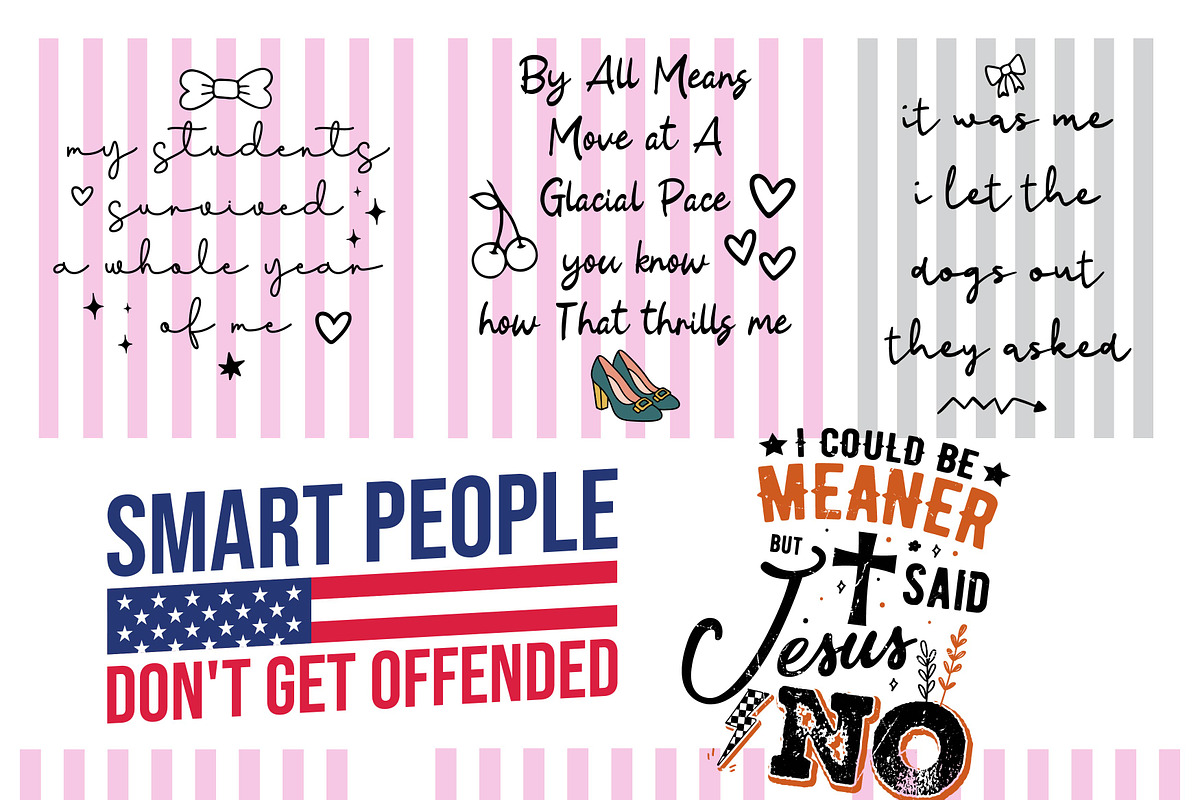 Vintage Funny Quote TypographyBundle, an Object Graphic by vintage (Photo 2 of 3)