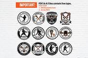 12 Lacrosse Team Crest Logo Bundle, a Branding & Logo Template by Guavanaboy (Thumbnail 2 of 3)
