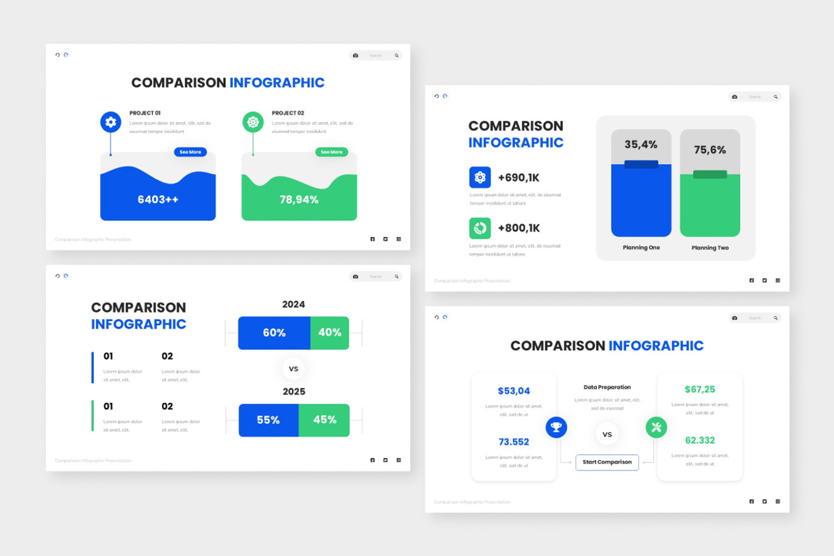 Comparison Infographic Slides, a Presentation Template by Antstheme