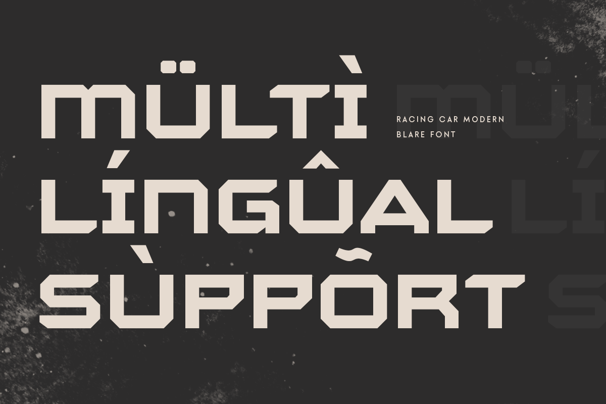 BLARE - Racing Car Modern Font, a Sans Serif Font by Hamz Studio (Photo 3 of 8)