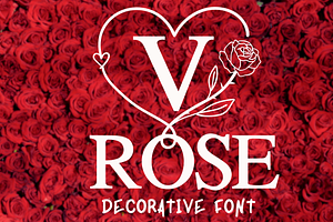 Valentine rose, a Handwritten Font by Petal Pixels