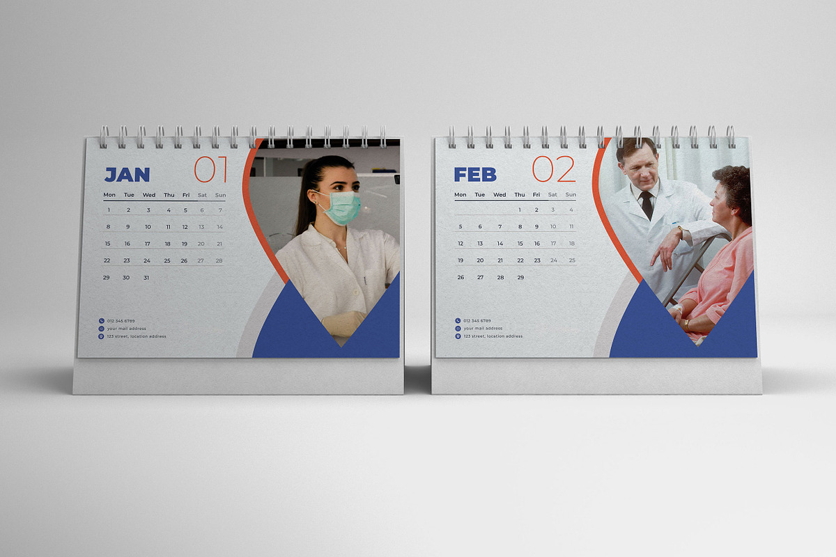 Desk Calendar 2024, a Print Template by Uiparvin (Photo 2 of 2)
