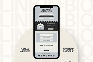 Canva Link in Bio Template, a Landing Page Template by Branding Babe Co.