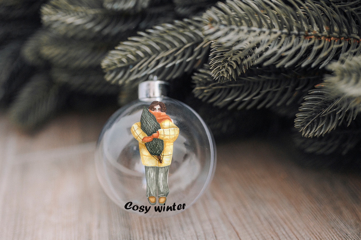Watercolor christmas cosy winter set, a Background Graphic by Fresh art by Larysa (Photo 4 of 6)