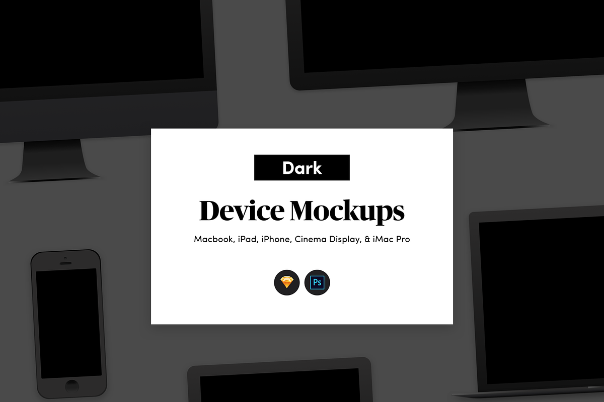 Dark Apple Device Mockups, an iPhone Mockup by Technopathy (Photo 1 of 4)