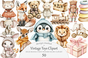 Vintage Toys Clipart, an Illustration by Design Market (Thumbnail 1 of 5)