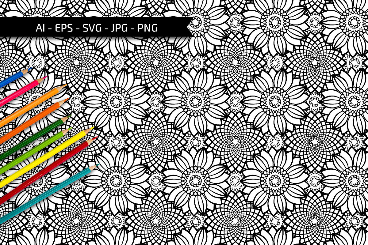 Sunflower Seamless Patterns, a Pattern Graphic by Elinorka (Photo 4 of 9)