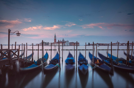 Gondolas and S.Giorgio church Venice, an Architecture Photo by Stefano Orazzini
