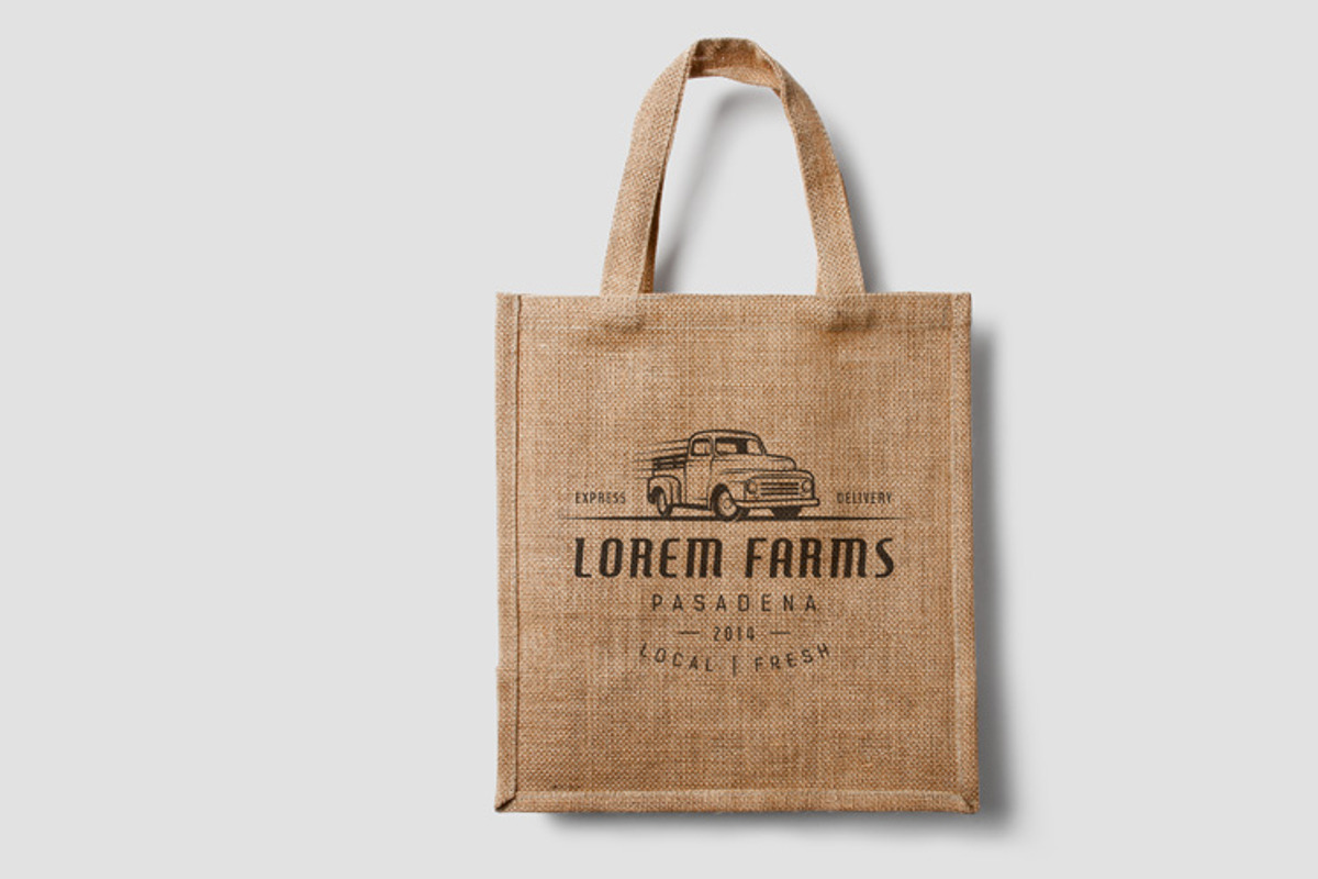 Vintage farmer truck logos, a Food Illustration by 1baranov (Photo 3 of 4)