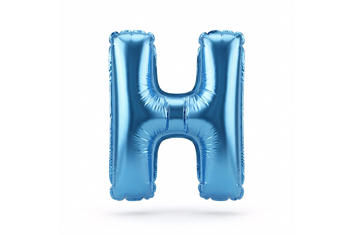 Blue Metallic Letter H Foil Balloon, a School & Education Photo by shahsoft (Photo 1 of 2)