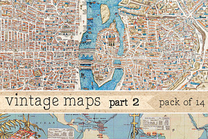 Vintage Maps Digital Paper