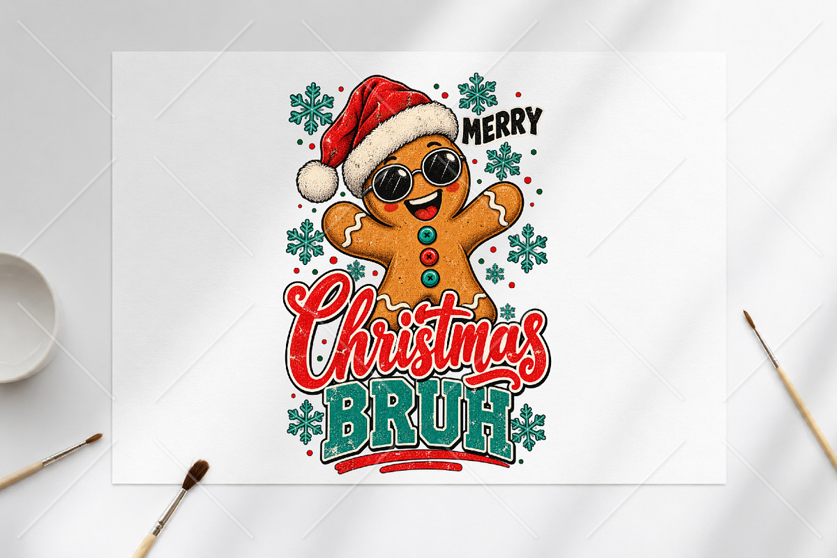 Merry Christmas Gingerbread PNG, a Seasonal Illustration by Canvas Craft (Photo 6 of 6)