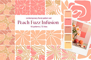 Peach Fuzz, Abstract Floral Patterns