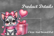 Valentine Cute Puppies Clipart, a Seasonal Illustration by Craft Nest (Thumbnail 3 of 5)
