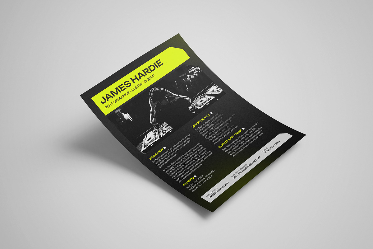 Event DJ Press Kit / Resume Template, a Resume Template by vinyljunkie (Photo 5 of 8)