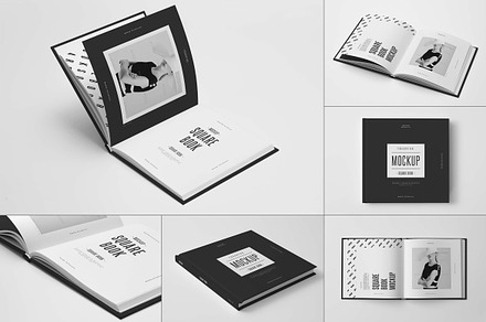 Square Book Mock-up, a Books & Magazine Mockup by Yogurt86