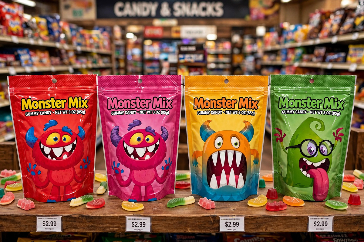 Popcorn Prowlers - 6 Cute Monsters, a Decorative Illustration by D R A W K M A N (Photo 4 of 6)