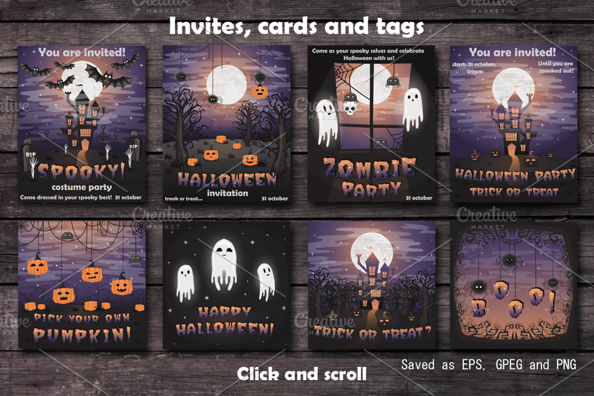 Happy Halloween! Design KIT, a Decorative Illustration by Jukari_sun (Photo 2 of 7)