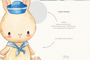 NAUTICAL FRIENDS. Watercolor, an Animal Illustration by OlliArtDesign (Thumbnail 7 of 7)