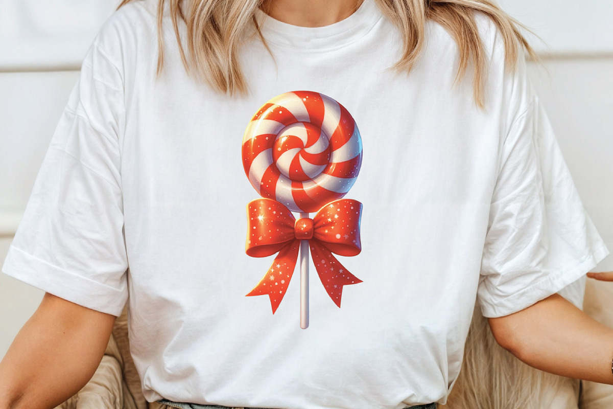 Watercolor Striped Lollipop Bow PNG, an Illustration by CraftArtStudio (Photo 4 of 6)