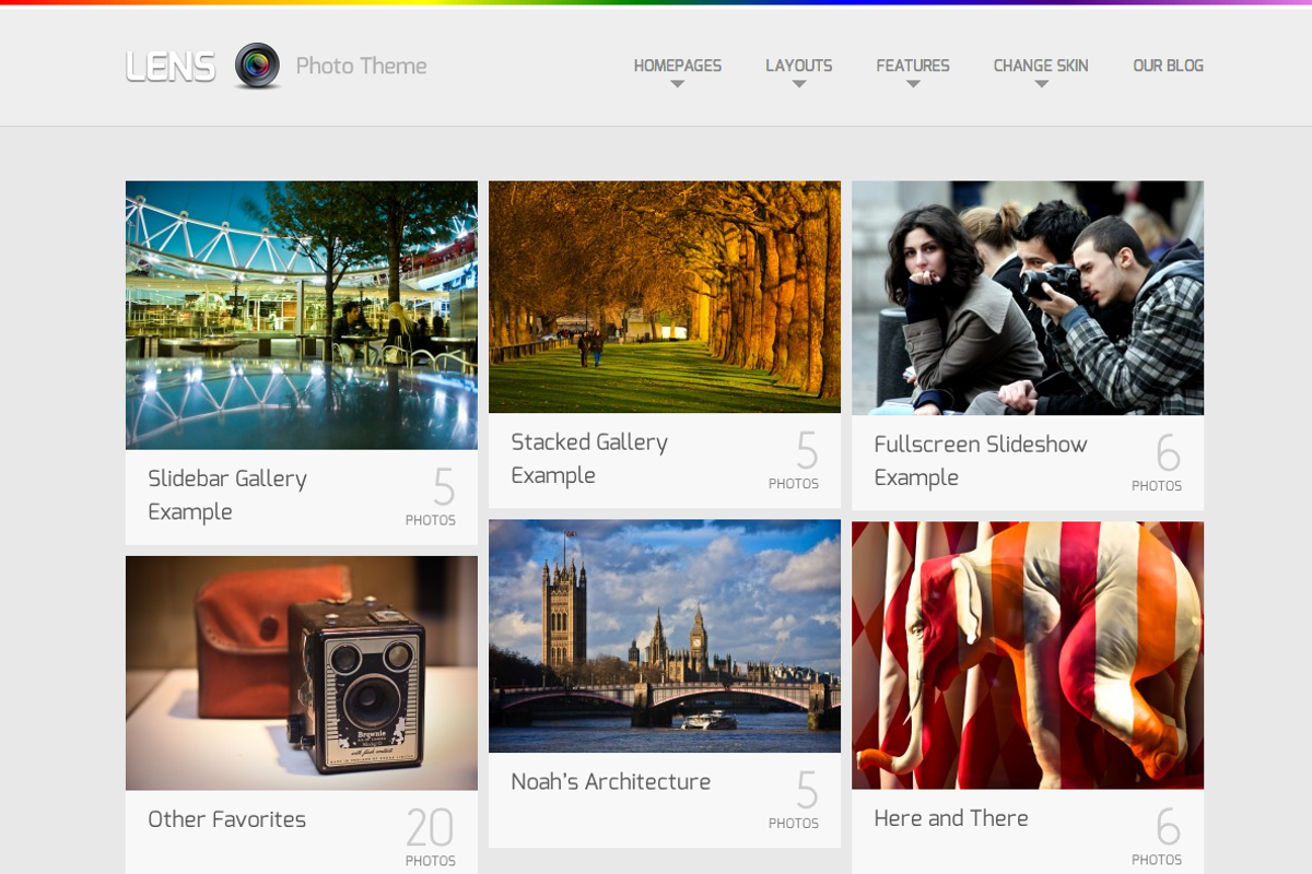 Lens, a WordPress Photography Theme, a WordPress Template by DesignerThemes.com (Photo 2 of 5)