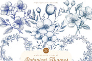 Botanical Frames Watercolor Clipart, a Decorative Illustration by SparkyDesignsUS (Thumbnail 1 of 9)