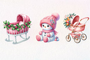 Babys 1st Pink Christmas Clipart, an Illustration by Dream Creation (Thumbnail 5 of 5)
