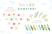 Let's go Camping Watercolor Set, an Illustration by Tatiana Troian (Thumbnail 4 of 7)