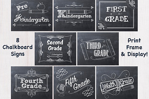 Chalkboard My Grade Signs