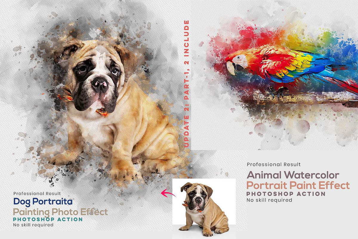 Dog Watercolor Painting, an Action Add-On by MRI STUDIO (Photo 1 of 18)