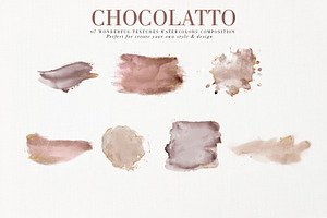 Chocolatto Watercolor Textures