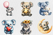 Cute Koala Clipart Bundle, an Animal Illustration by Rose Art (Thumbnail 2 of 4)