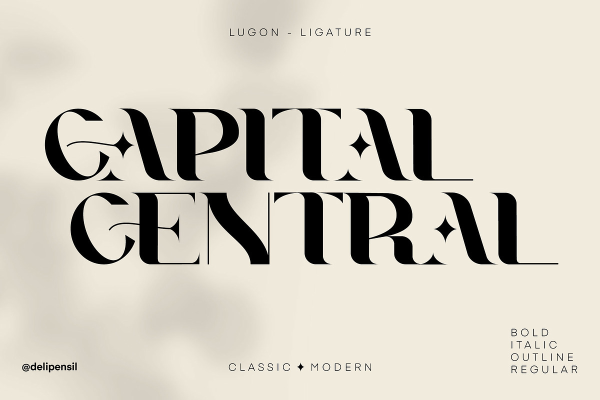 Lugon Classic Modern Typeface, a Serif Font by delipensil (Photo 8 of 12)